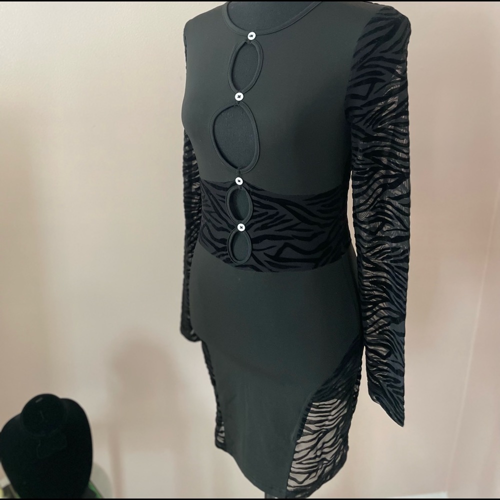 Black mesh dress